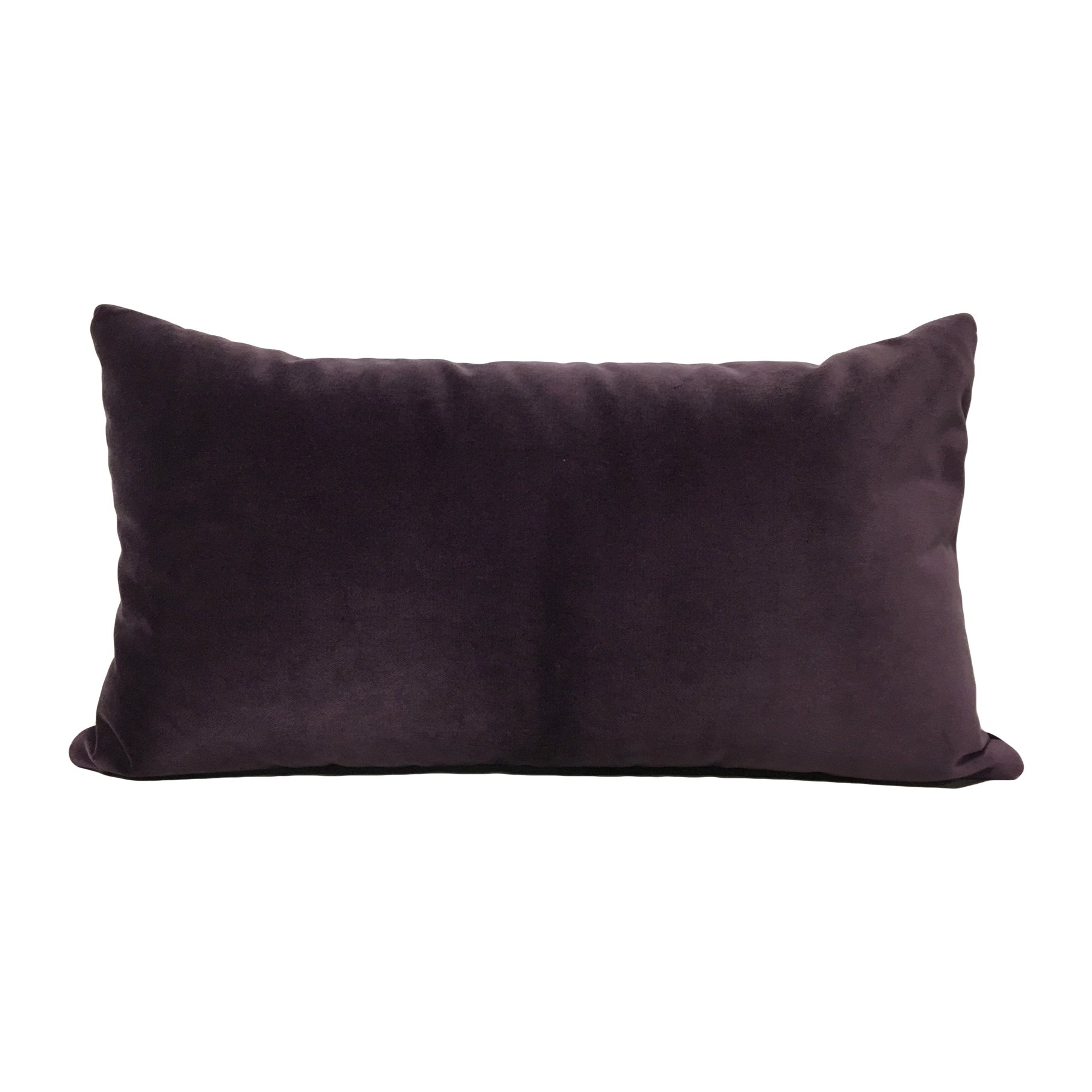 Luscious Velvet Deep Purple Lumbar Pillow 12x22