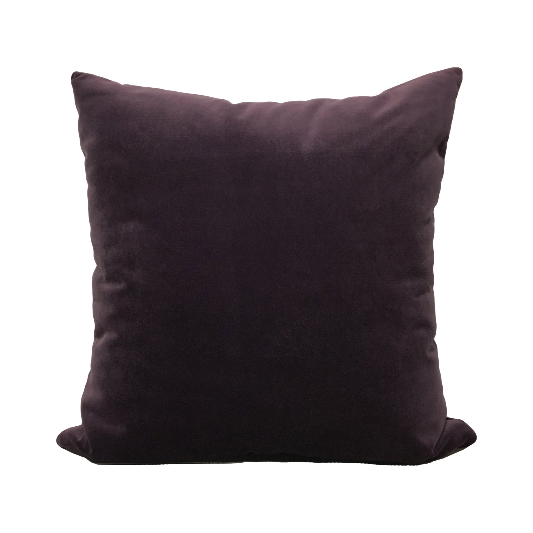 Luscious Velvet Deep Purple Throw Pillow 20x20