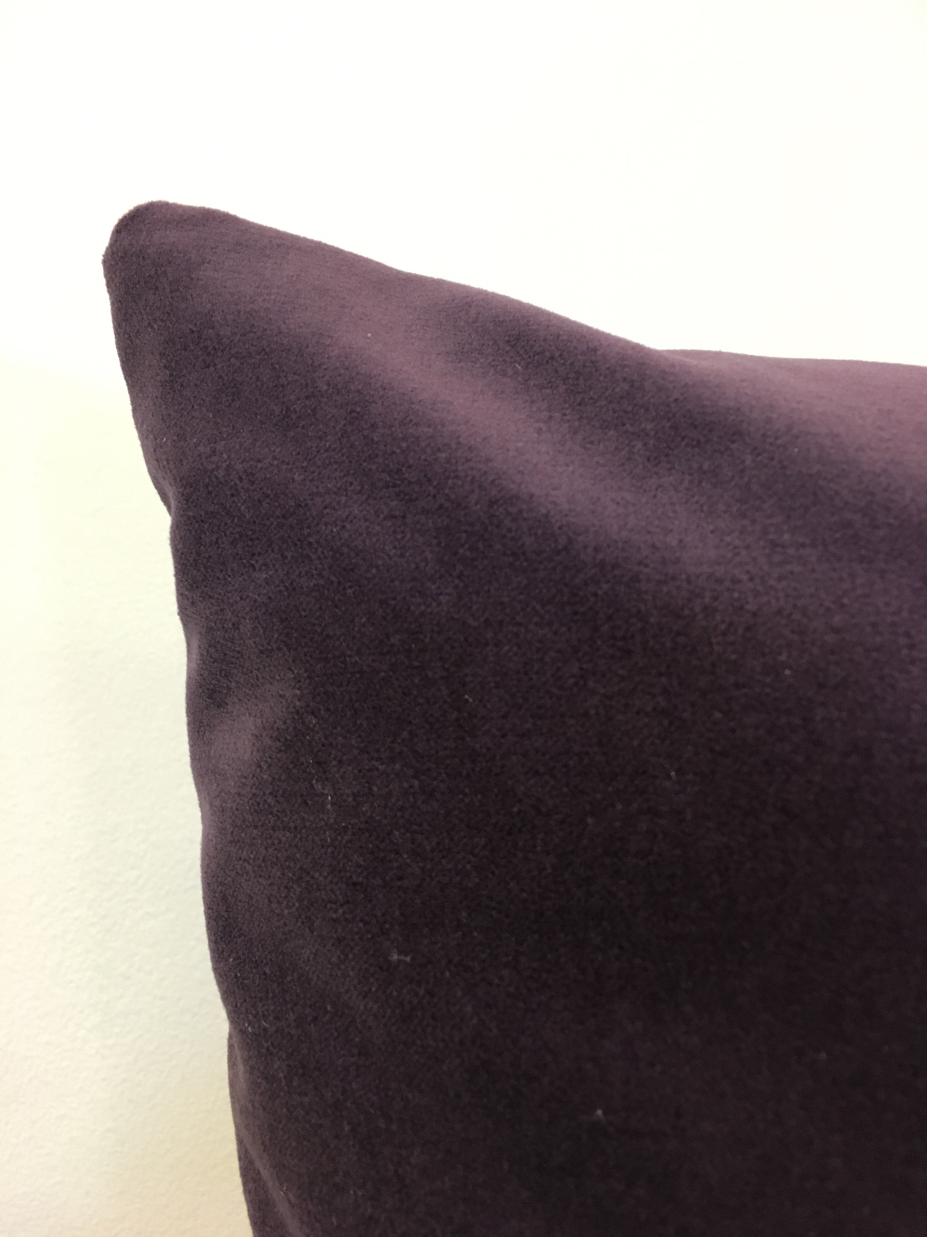 Luscious Velvet Deep Purple Throw Pillow 20x20