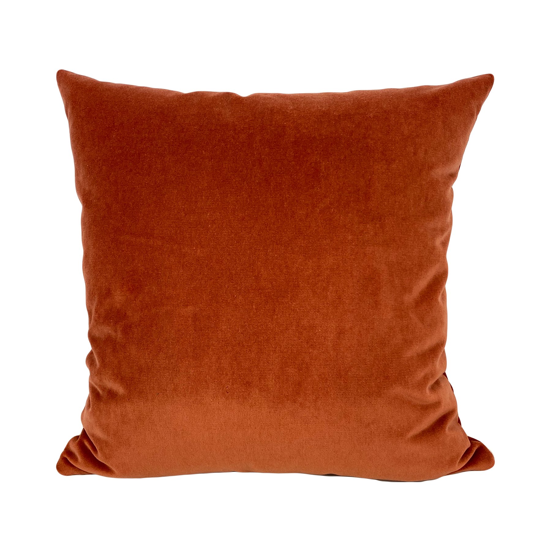 Luscious Velvet Mandarin Orange Throw Pillow 20x20