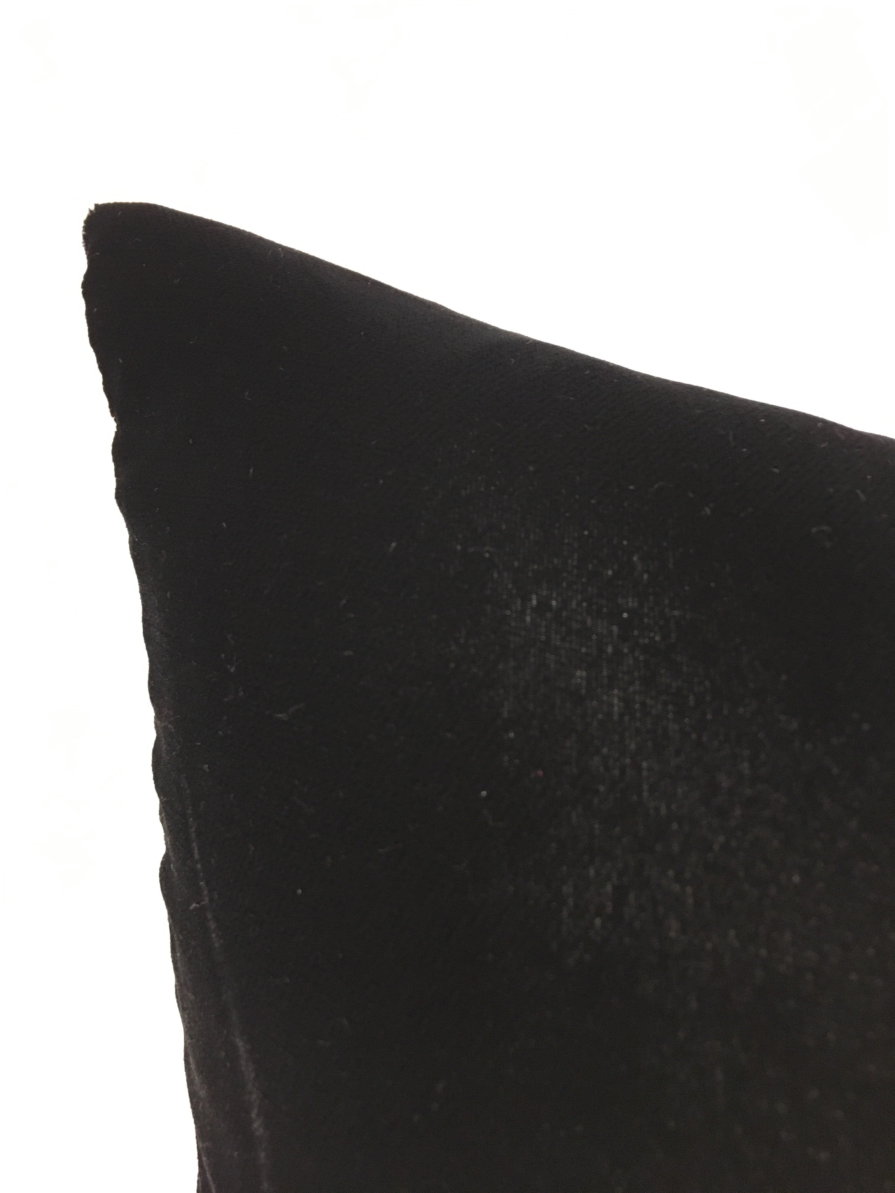 Lux Velvet Black Lumbar Pillow 12x22