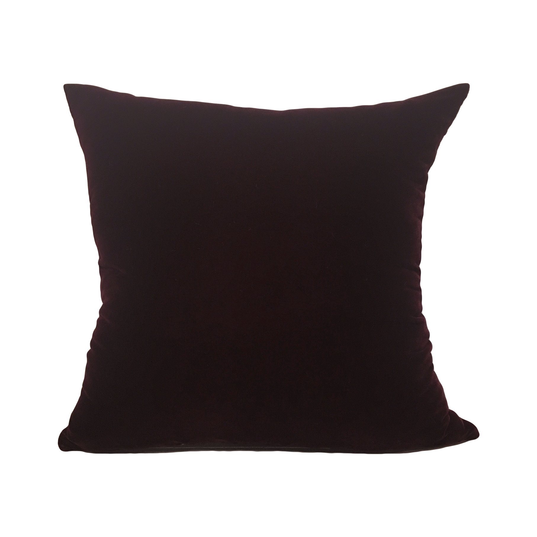 Lux Velvet Merlot Throw Pillow 20x20