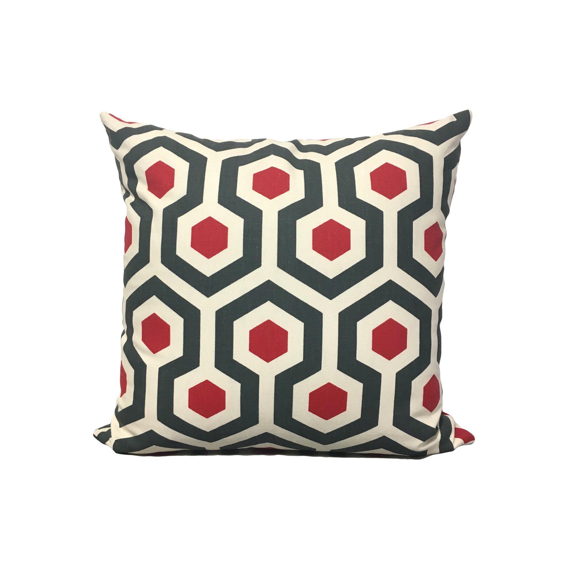 Magna Timberwolf Honeycomb Throw Pillow 17x17