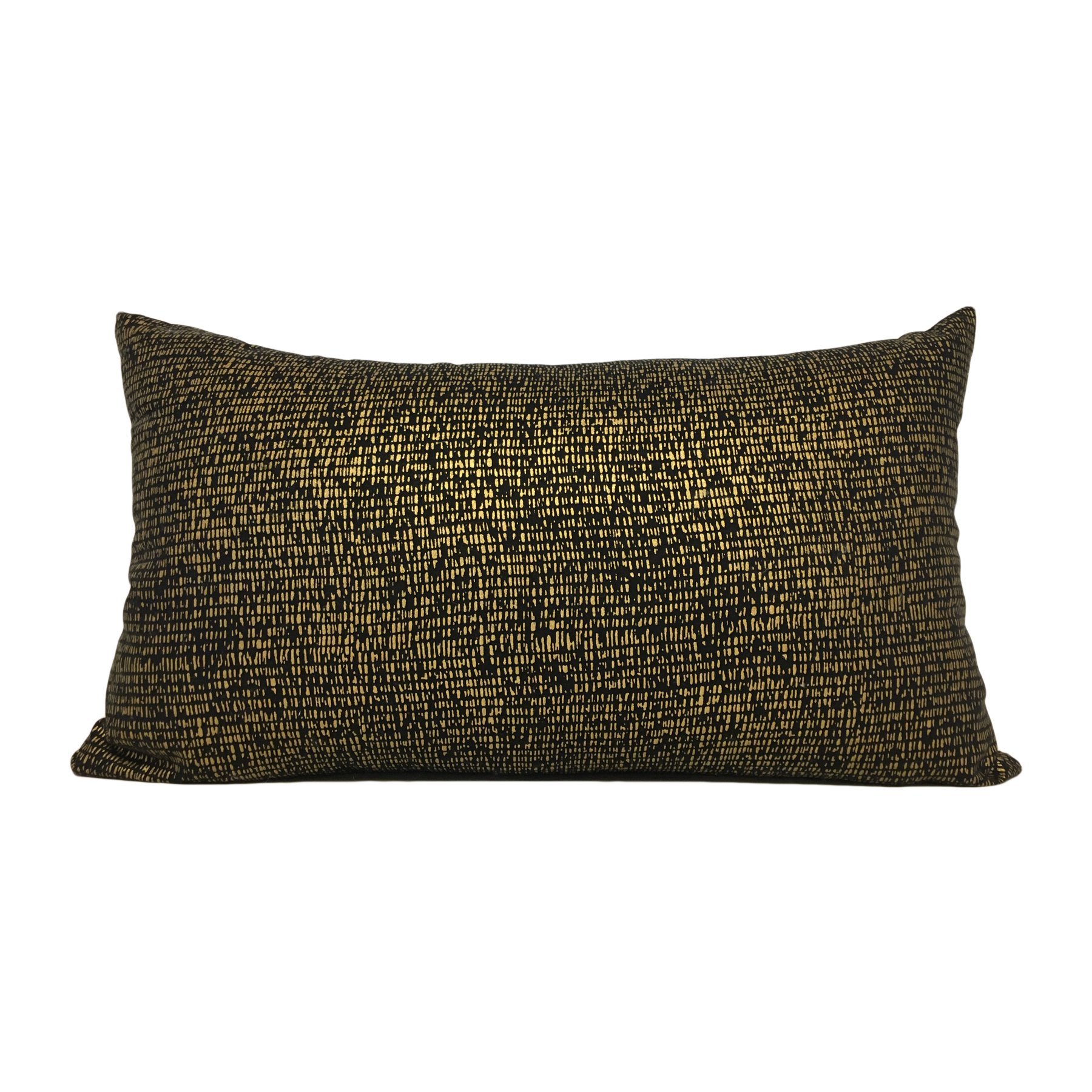 Metallic Mesh Gold Lumbar Pillow 12x22