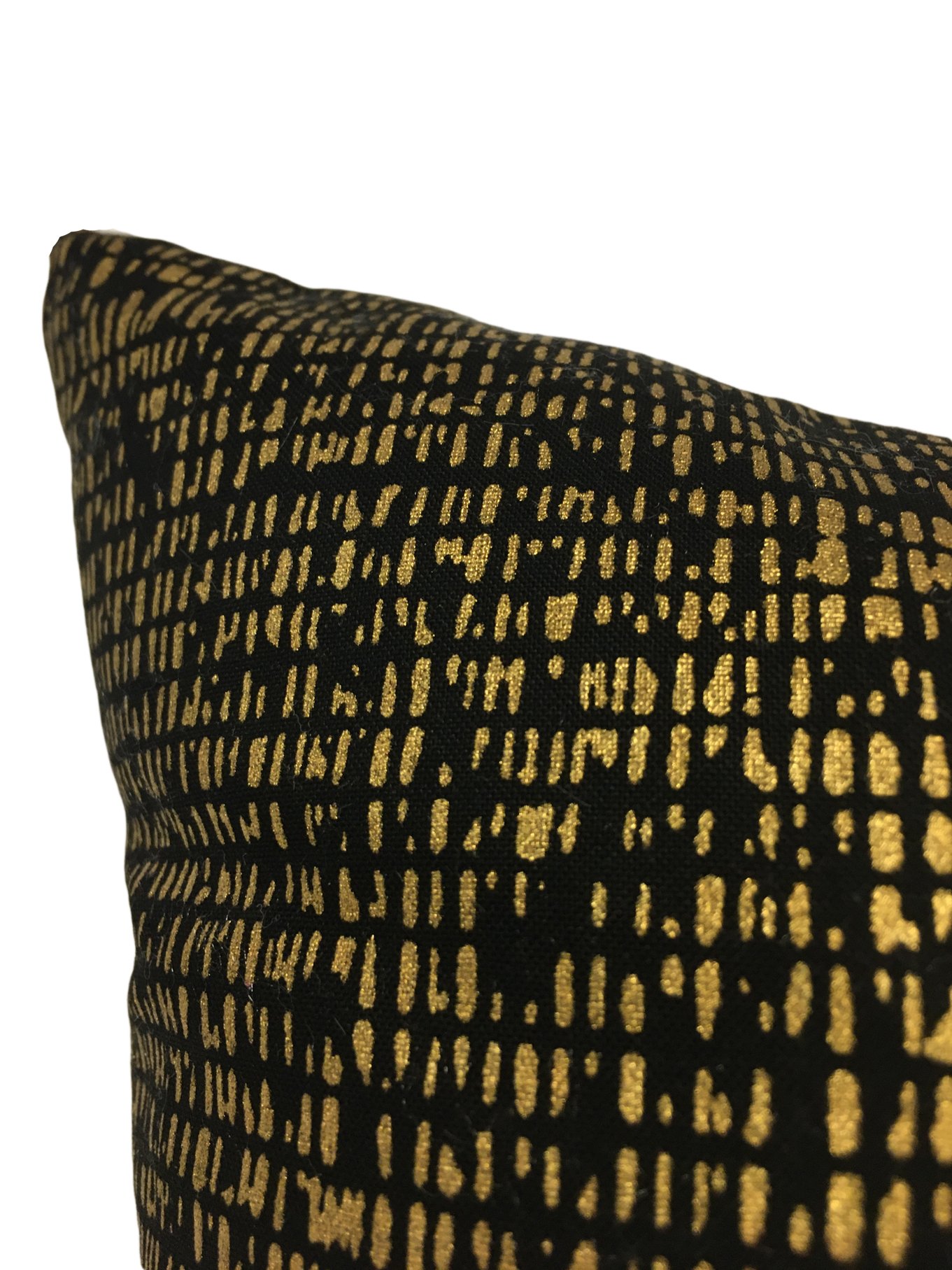 Metallic Mesh Gold Lumbar Pillow 12x22