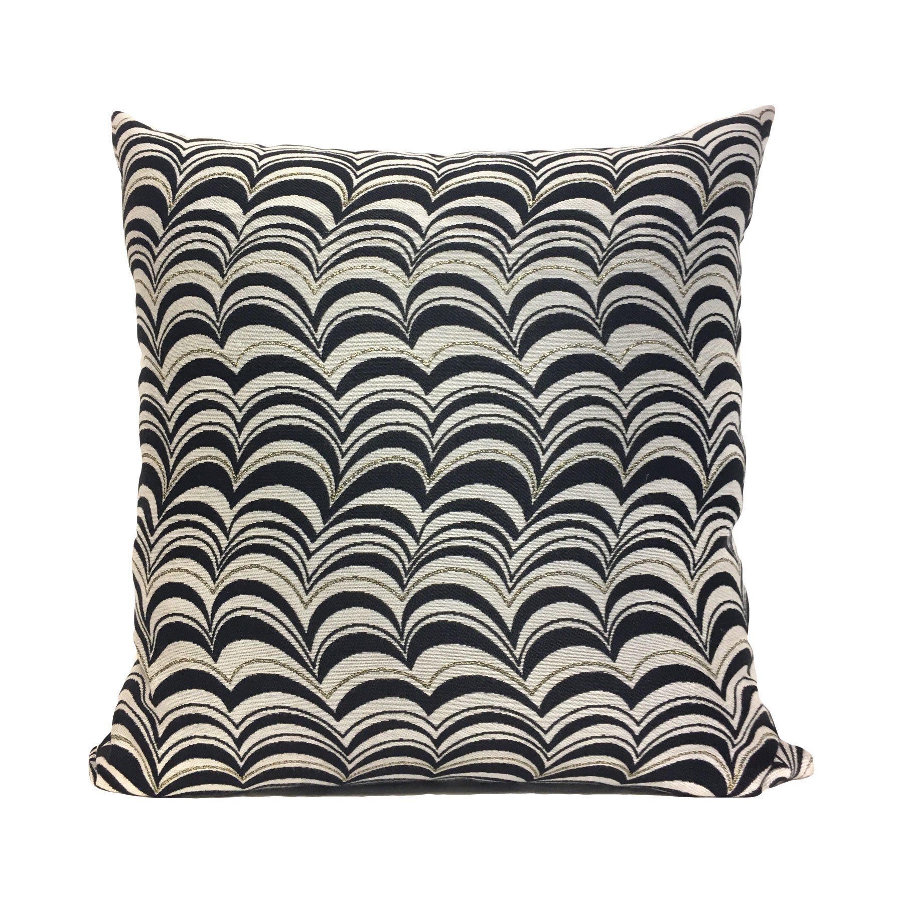 Metallic Wave Throw Pillow 20x20