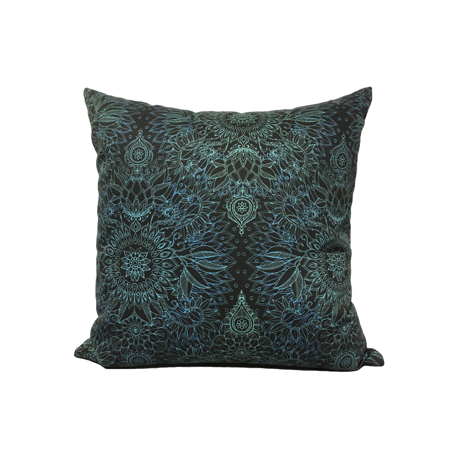 Midnight Teal Throw Pillow 17x17