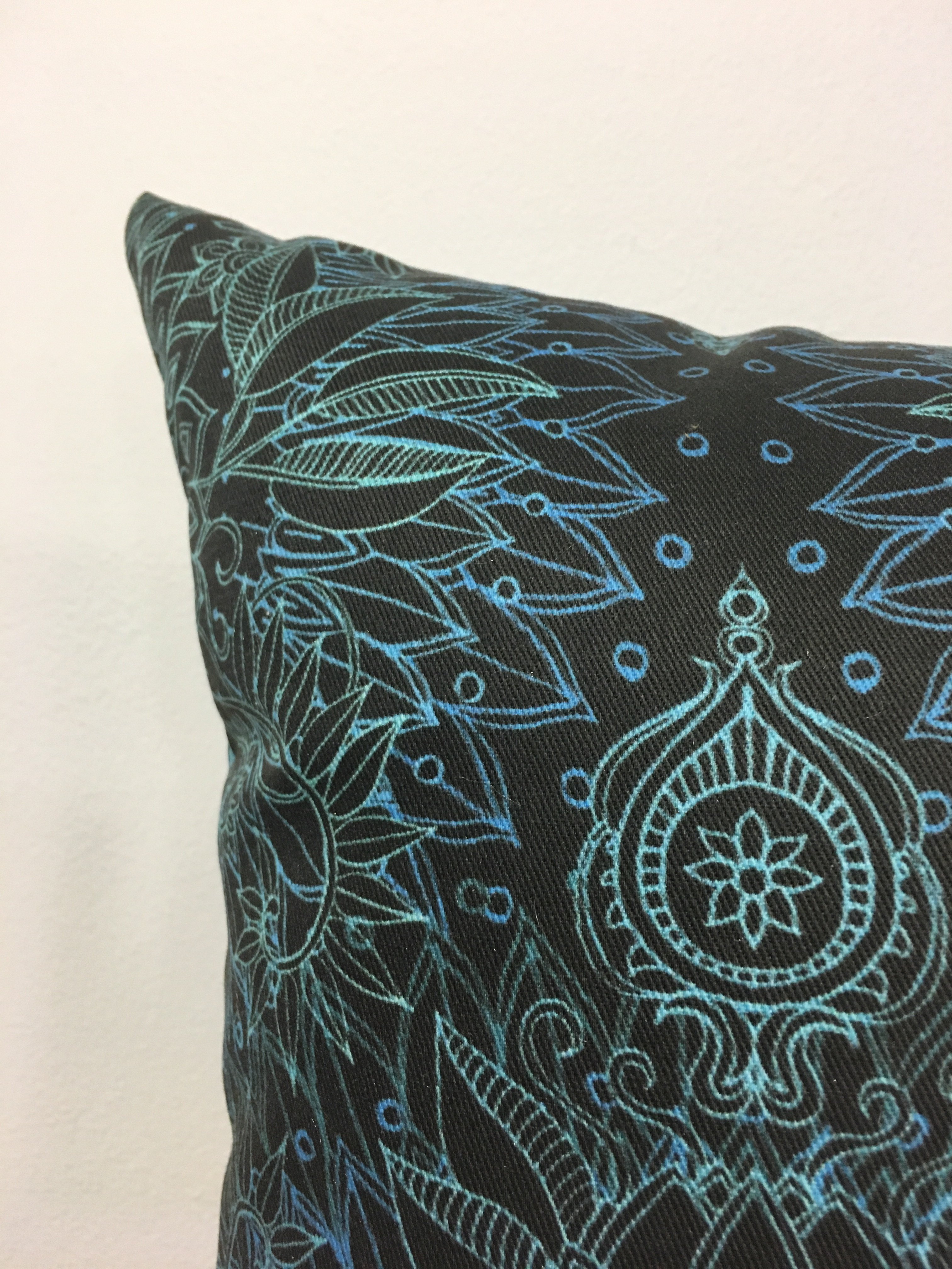 Midnight Teal Throw Pillow 17x17